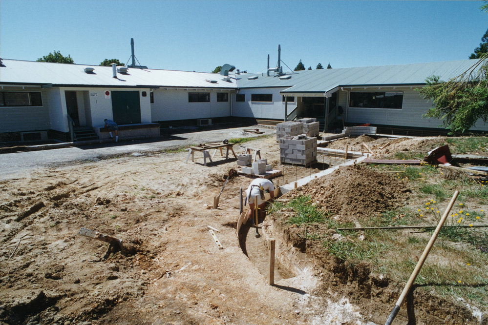 Dairy Science Building, Ruakura, under construction. 2. View from the east