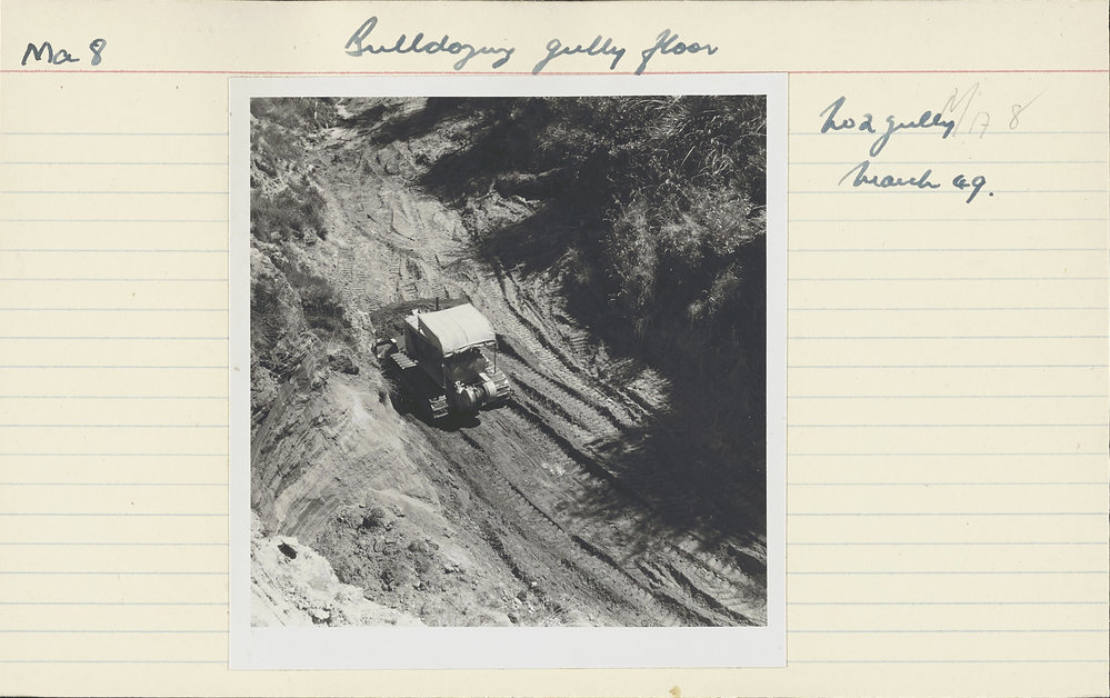 Gully control by bulldozing. 2. Gully floor