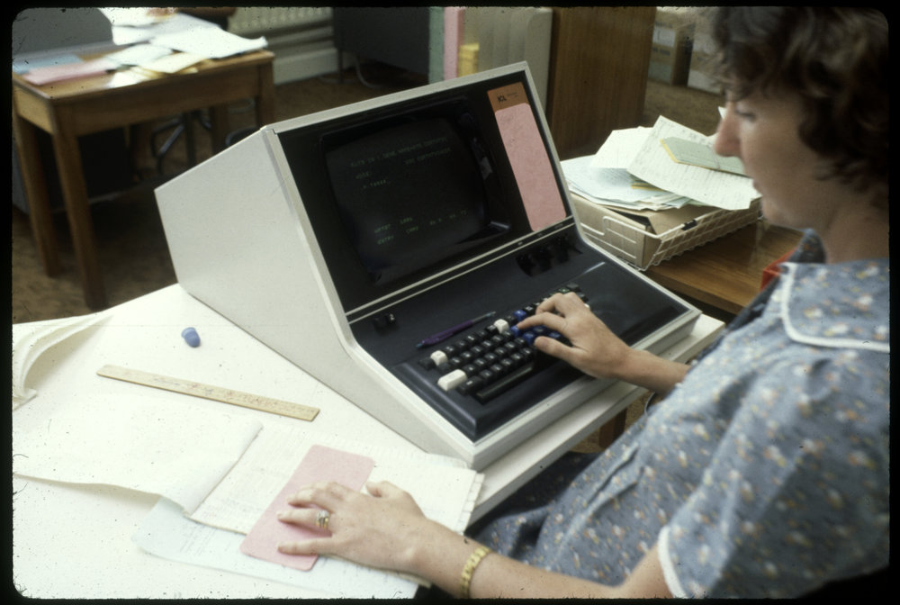 Punch card data entry