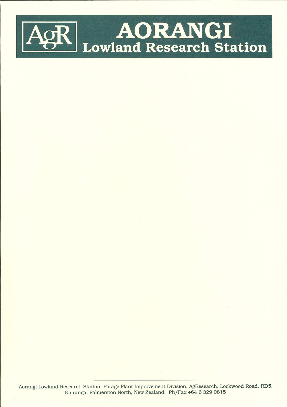 Aorangi Lowland Research Station