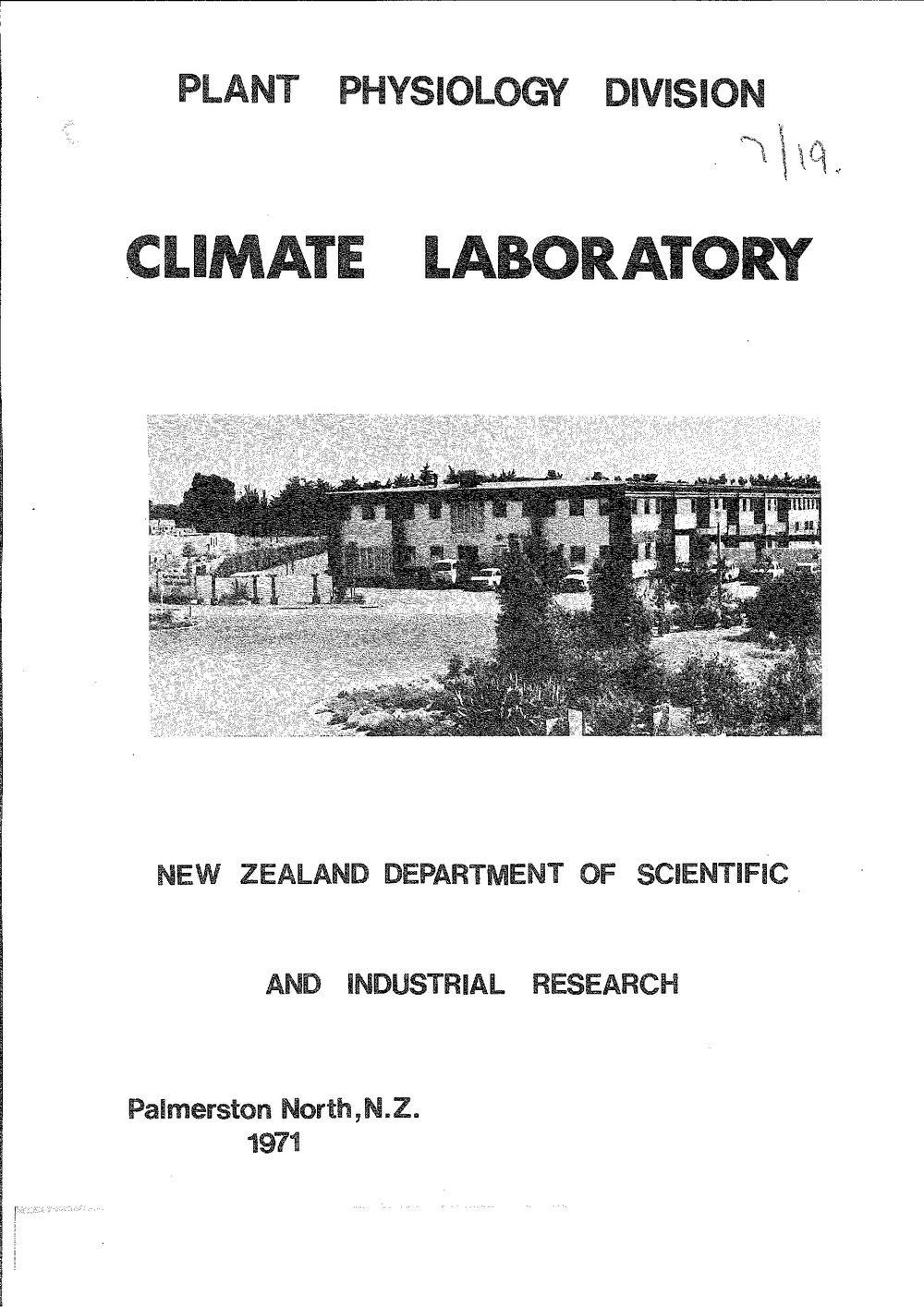 Plant Physiology Division - Climate Laboratory