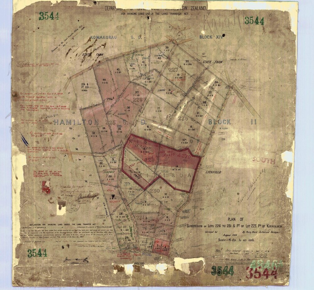 Plan of Ruakura Agricultural Station, 1904