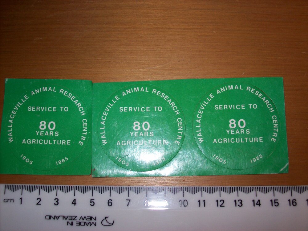 Wallaceville Eighty Year Anniversary Stickers