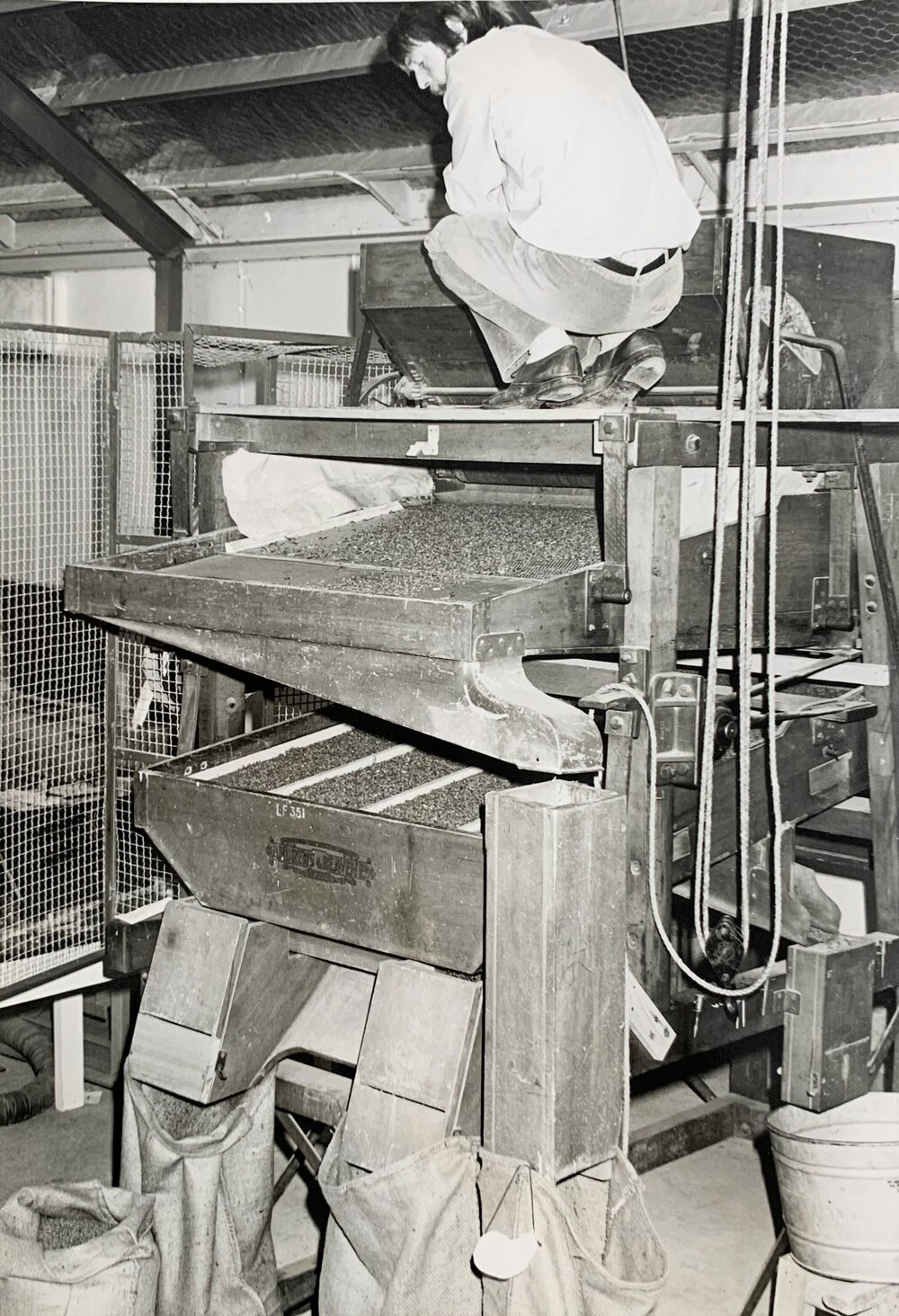 Stationary seed dresser