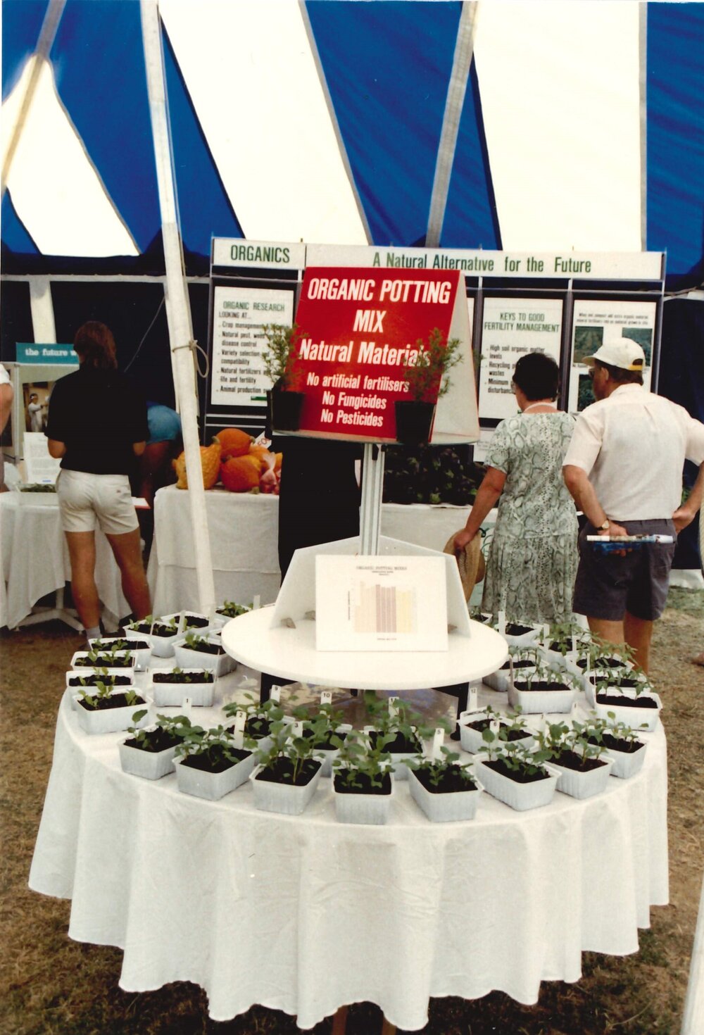 Organic potting mix display