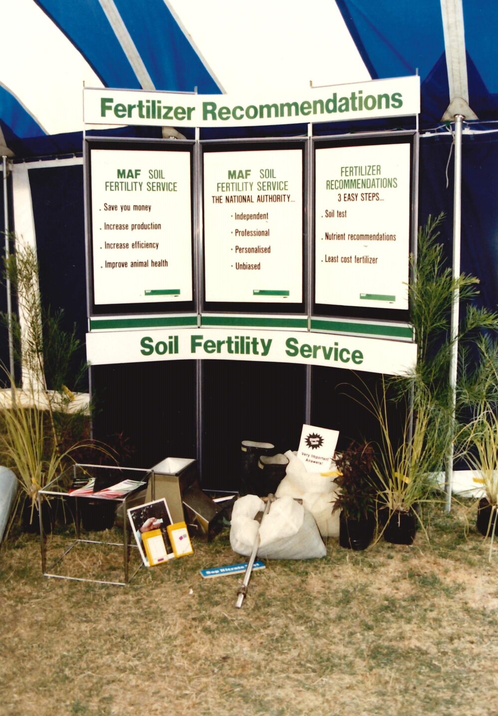 Soil fertility display