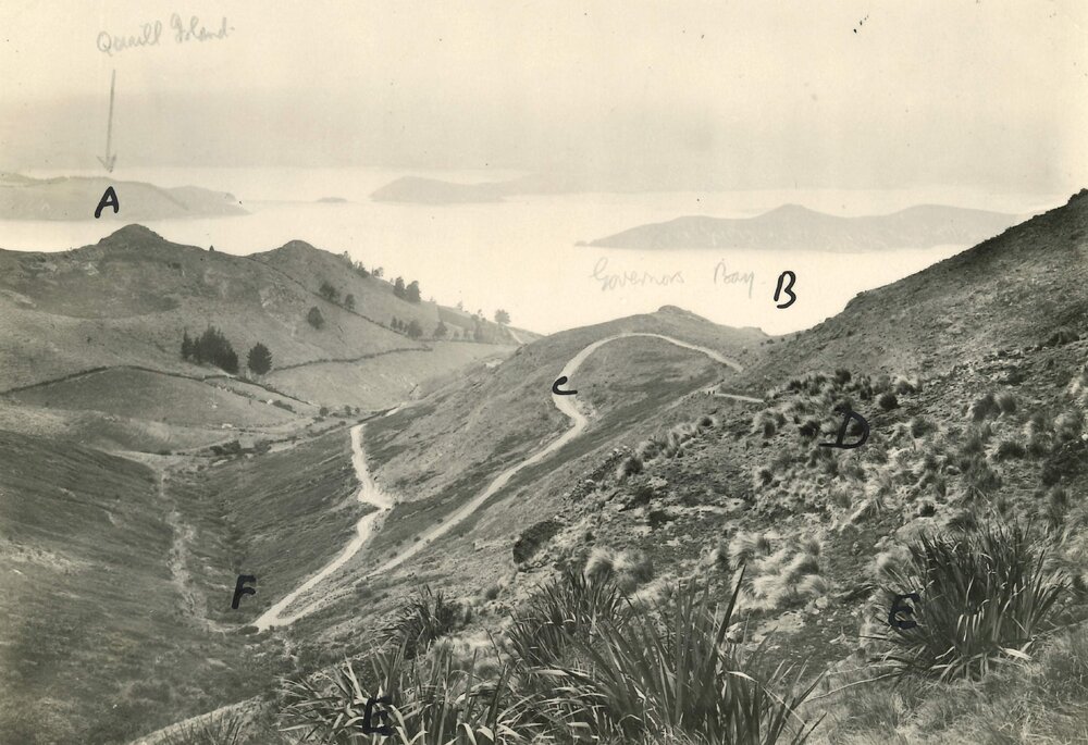 Looking over Lyttelton Bay and Governers Bay