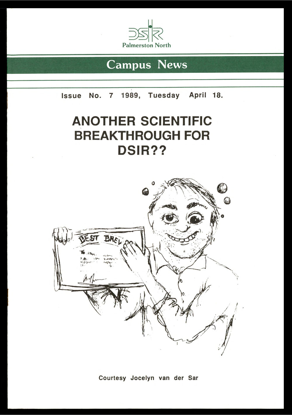 DSIR Palmerston North - Campus News: Issue No. 7 - 18 April 1989