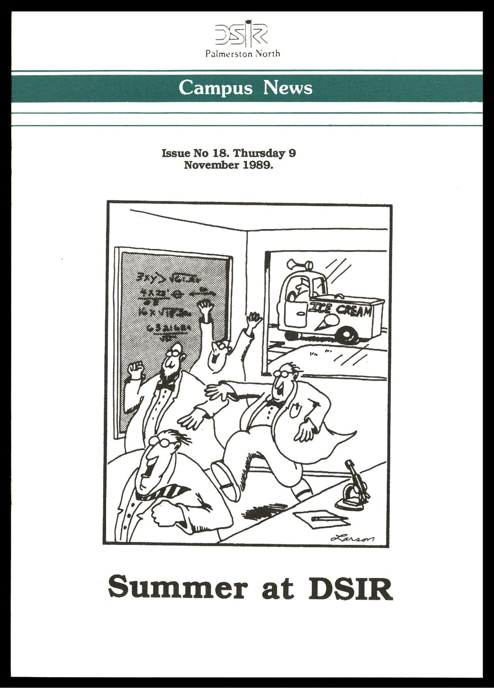 DSIR Palmerston North - Campus News: Issue No. 18 - 9 November 1989