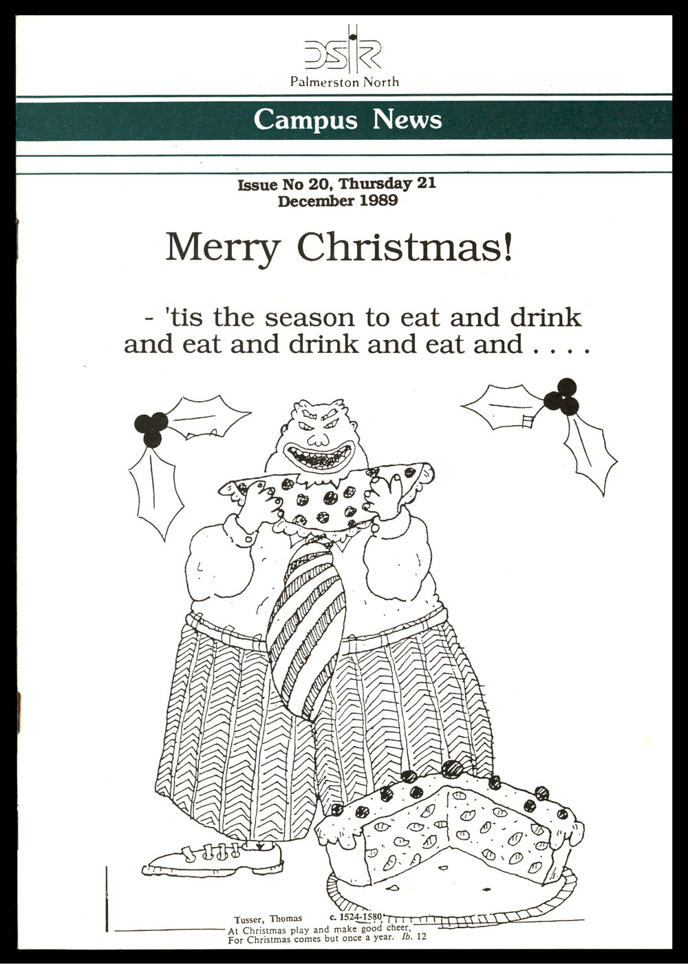 DSIR Palmerston North - Campus News: Issue No. 20 - 21 December 1989