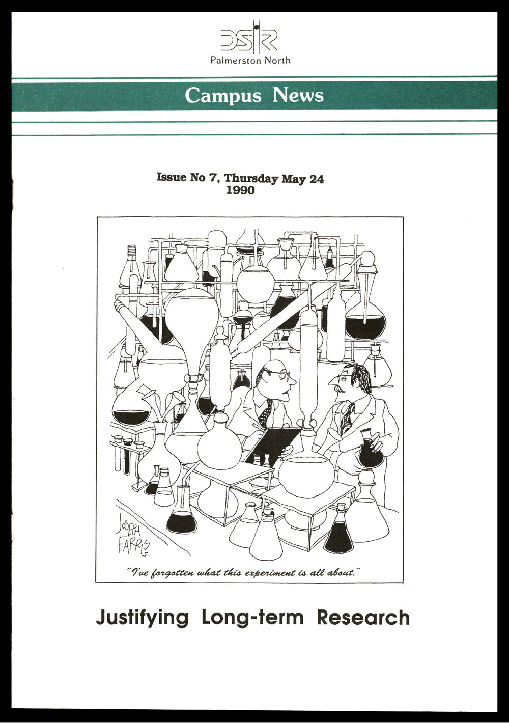 DSIR Palmerston North - Campus News: Issue No. 7 - 24 May 1990