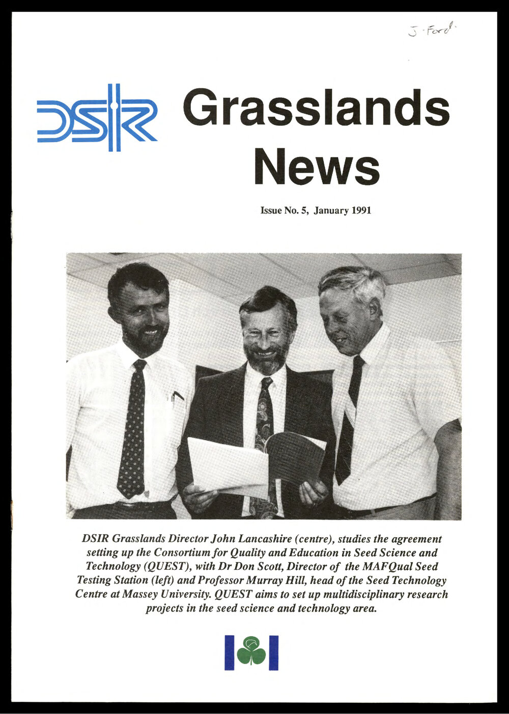 DSIR - Grasslands News - January 1991 - Issue No. 5
