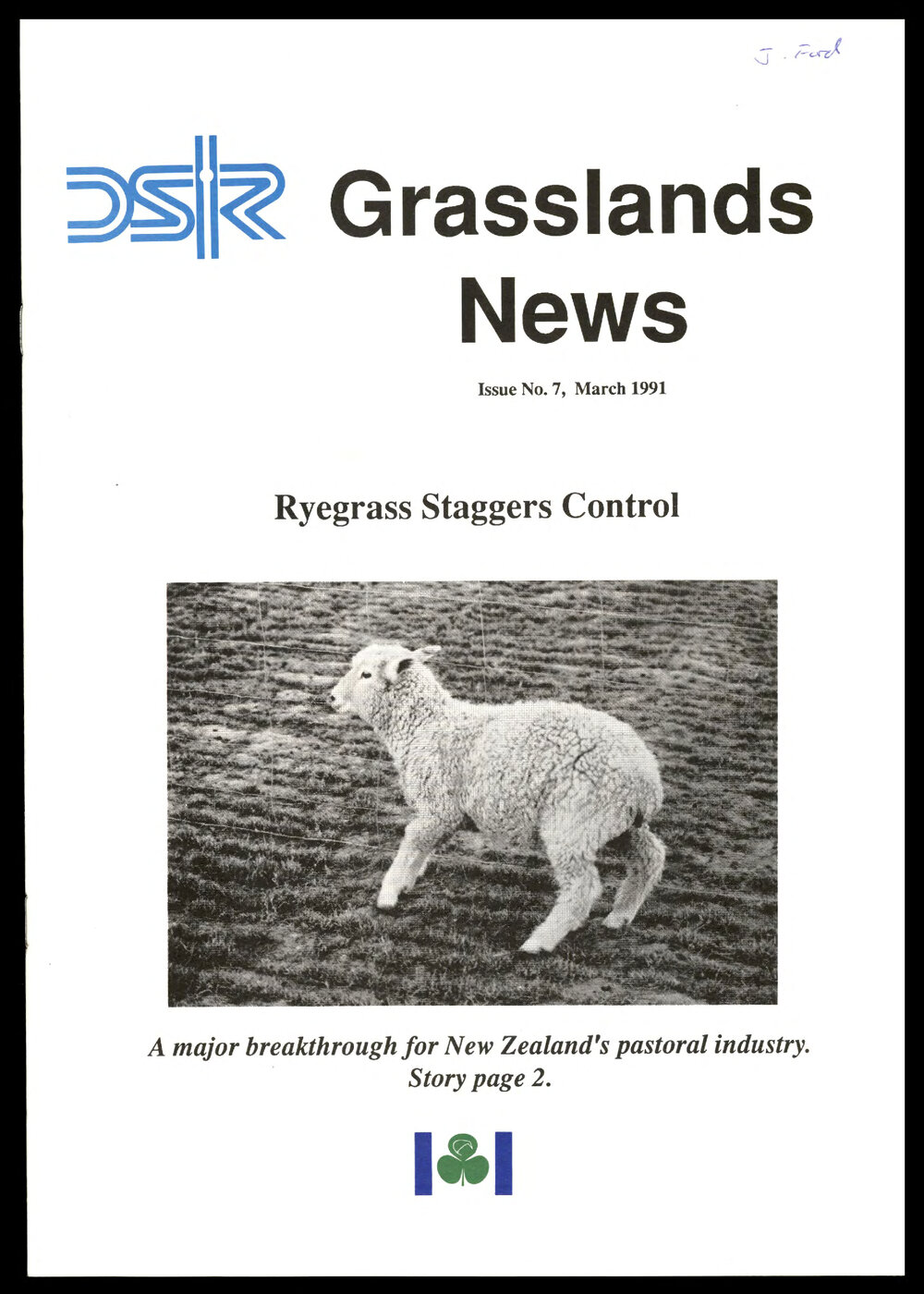 DSIR - Grasslands News - March 1991 - Issue No. 7