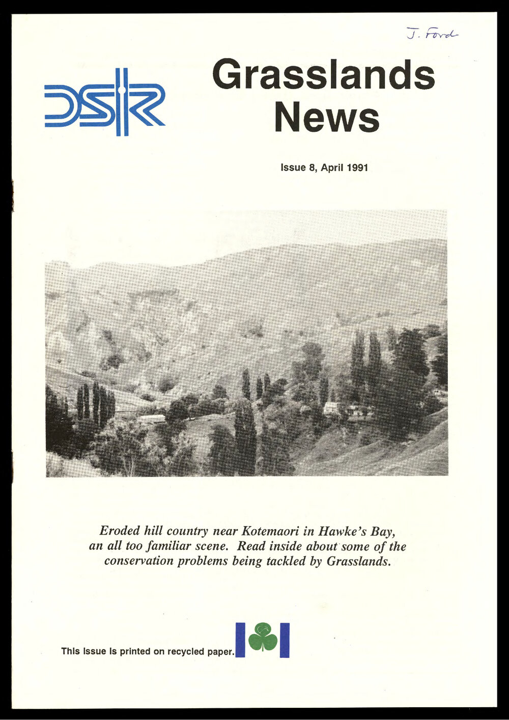 DSIR - Grasslands News - April 1991 - Issue No. 8
