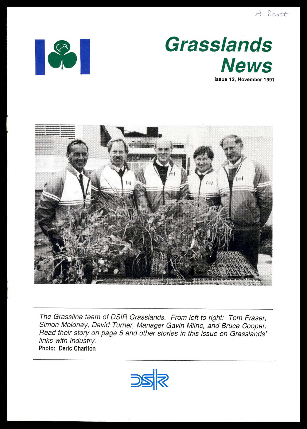 DSIR - Grasslands News - September 1990 - Issue No. 12