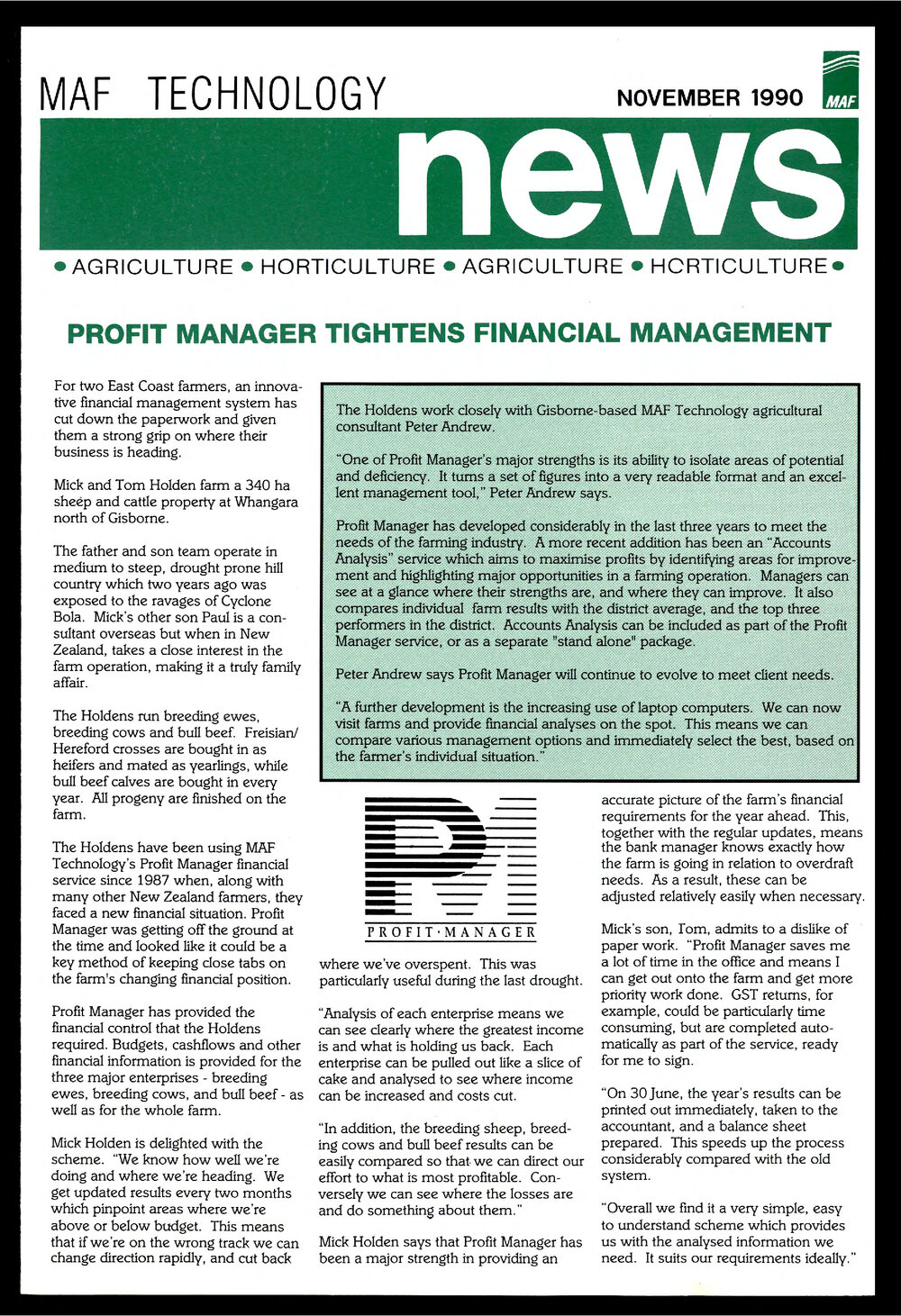 MAFTech News - Date: November 1990