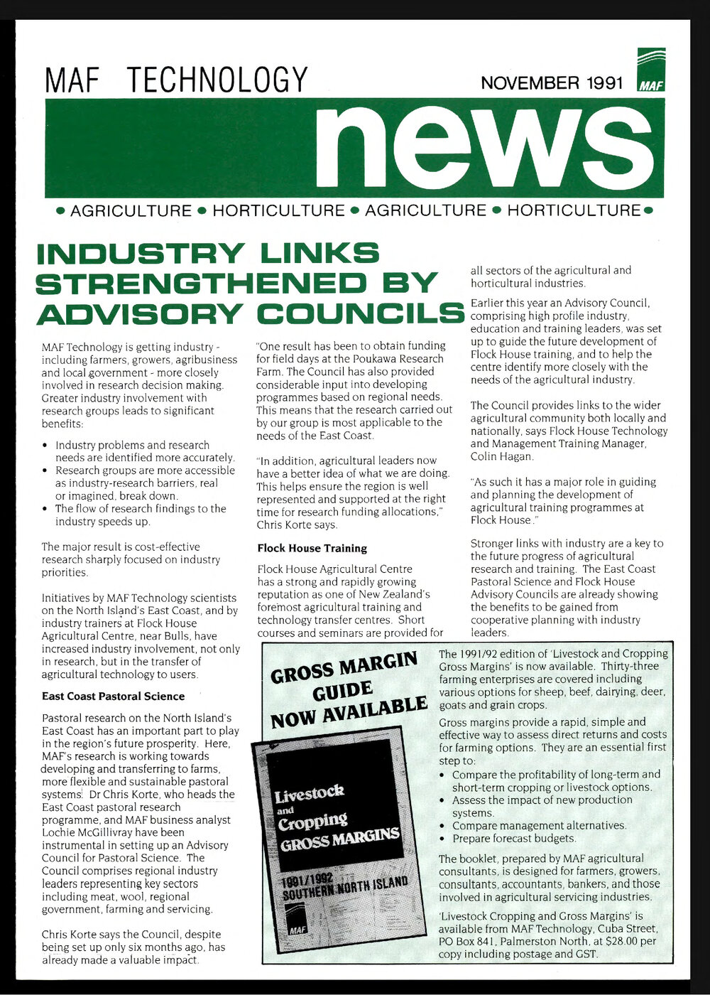 MAFTech News - Date: November 1991