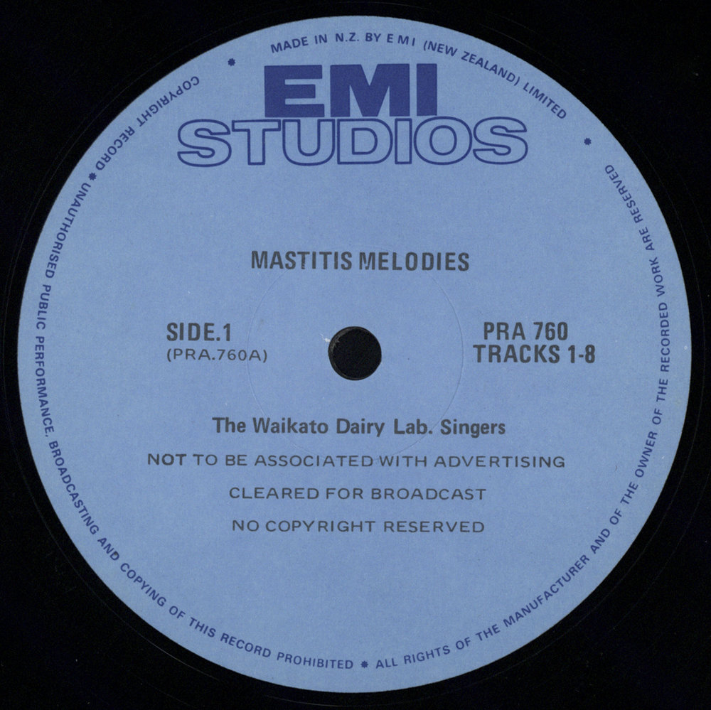 Mastitis Melodies: a musical message to farmers: record label