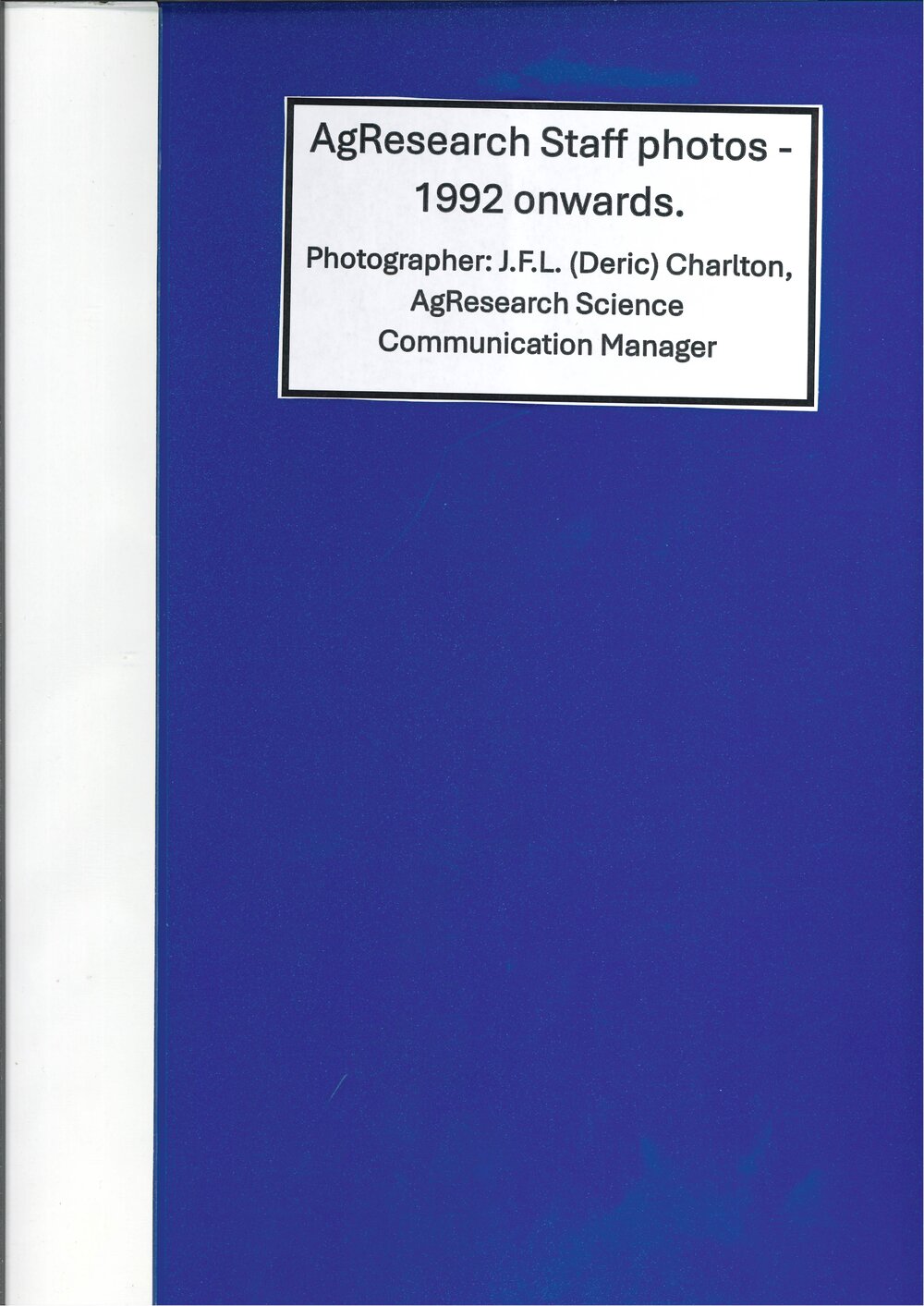 AgResearch Staff photos - 1992 onwards