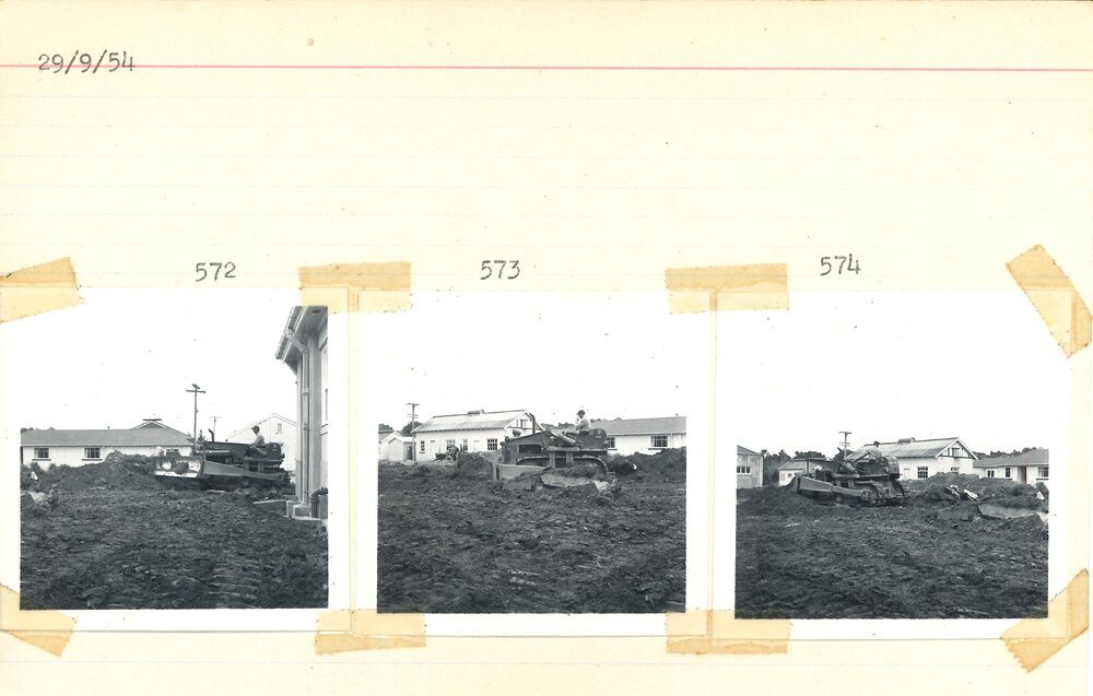 Digger preparing site - 1