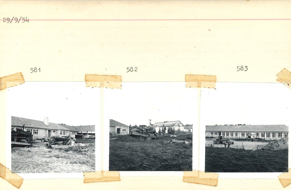 Digger preparing site - 2