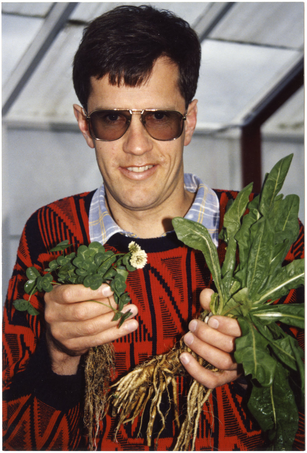 John van den Bosch with white clover and chicory