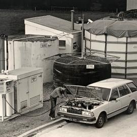 Car at pumping station