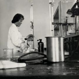 Judy Fisher working in the laboratory
