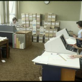 Statisticians generating punch cards
