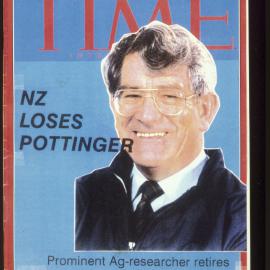R.P. Pottinger on the cover of a spoof 'Time' magazine