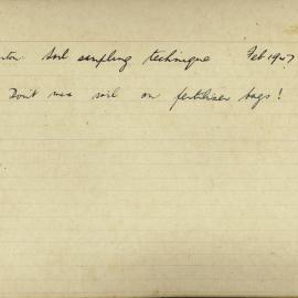 Soil sampling 4: how not to mix samples: reverse of card