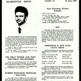 DSIR Newsletter - Number 23 - Date: 16 June 1980