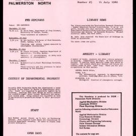 DSIR Newsletter - Number 25 - Date: 14 July 1980