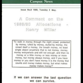 DSIR Palmerston North - Campus News: Issue No. 8 - 2 May 1989