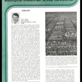 DSIR - Biological Industries Group - Newsletter: Issue No. 2 - March 1984