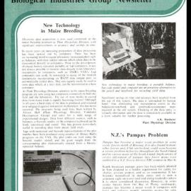 DSIR - Biological Industries Group - Newsletter: Issue No. 7 - June 1985