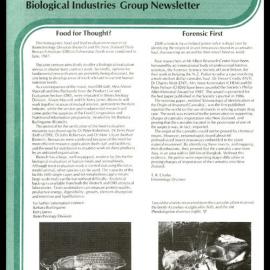 DSIR - Biological Industries Group - Newsletter: Issue No. 15 - December 1987