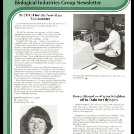 DSIR - Biological Industries Group - Newsletter: Issue No. 17 - August 1988