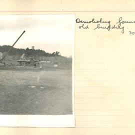 Demolishing foundations of old building