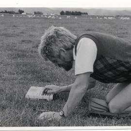 Tony Field measuring nitrogen in a paddock