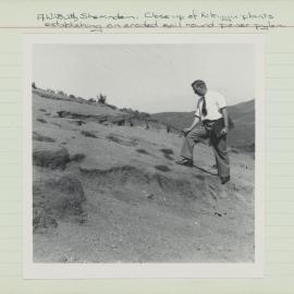 Kikuyu plants on a bare slope