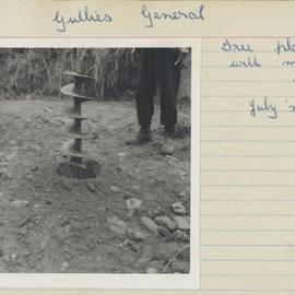 Mechanical tree planting. 3. Mechanical auger drill piece