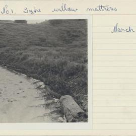 No. 1 type willow mattress. 3. Seven months after completion