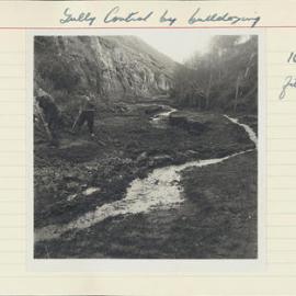 Gully control by bulldozing. 8. Filling runnels