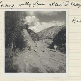 Sowing gully floor. 1. Seed sowing