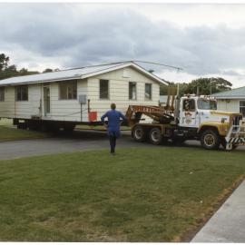 Grasslands Library extension being moved onto its site