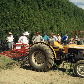 Lely rotary harrow. 4. With spectators