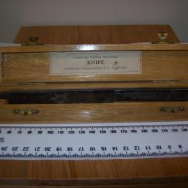 Wallaceville - Cambridge rocking microtome knife - Inside case